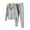 Gray, variant on 2 Pcs Outfits Women's Fleece Sherpa Lined Sweatsuits Long Sleeve Hoodie And Sweat Pants Winter Warm Tracksuit Set Gray