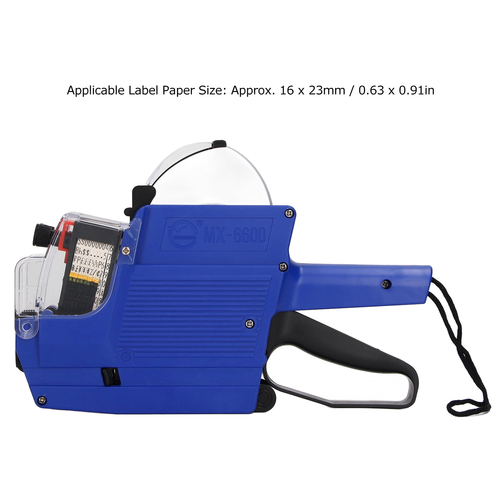 Price Tag Gun 10 Digits 2 Lines Labeller Marker Attacher Tool for Office Retail Store Blue