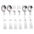 thumbnail image 1 of 6pcs Portable Cuchara Plegable Portátil Set Spork 304 Camping Acero Inoxidable Waterware, 1 of 9