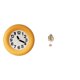 thumbnail image 1 of Reloj de pared moderno, silencioso, redondo, decorativo, con escultura de hoja y base. Ideal para el hogar, la oficina, la sala de estar, el dormitori, 1 of 8