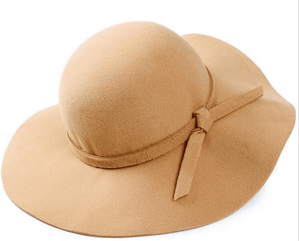 Women Wide Brimmed Dome Hat Foldable Retro Floppy Fedora Hat, Casual