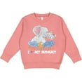 thumbnail image 2 of Inktastic I Love My Mommy Cute Elephants with Moon and Stars Toddler Sweatshirt, 2 of 4