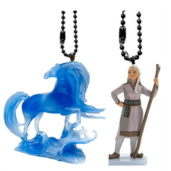 Nokk Elsa’s Horse 4” & Yelena 3” Pvc Keychain Dangler Ornament Figure Frozen New