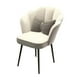 thumbnail image 1 of Taburete de tocador, silla decorativa suave con respaldo con patas de metal, silla de maquillaje, silla de comedor para salón, oficina, sala de estar Gris, 1 of 8