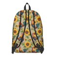 thumbnail image 3 of Rooster and Sunflower Beige Pattern Backpack for School, Cute School Bag with Adjustable Shoulder Straps and Padded Back, 15.7"x11.8"x5.5", 3 of 5