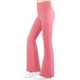 thumbnail image 2 of CCRFTGI Flare Leggings for Kids Girls Size 8 High Waist Yoga Pants Athletic Sports Bell Bottoms Casual Pants Pink With Pockets 11-12 Years, 2 of 4