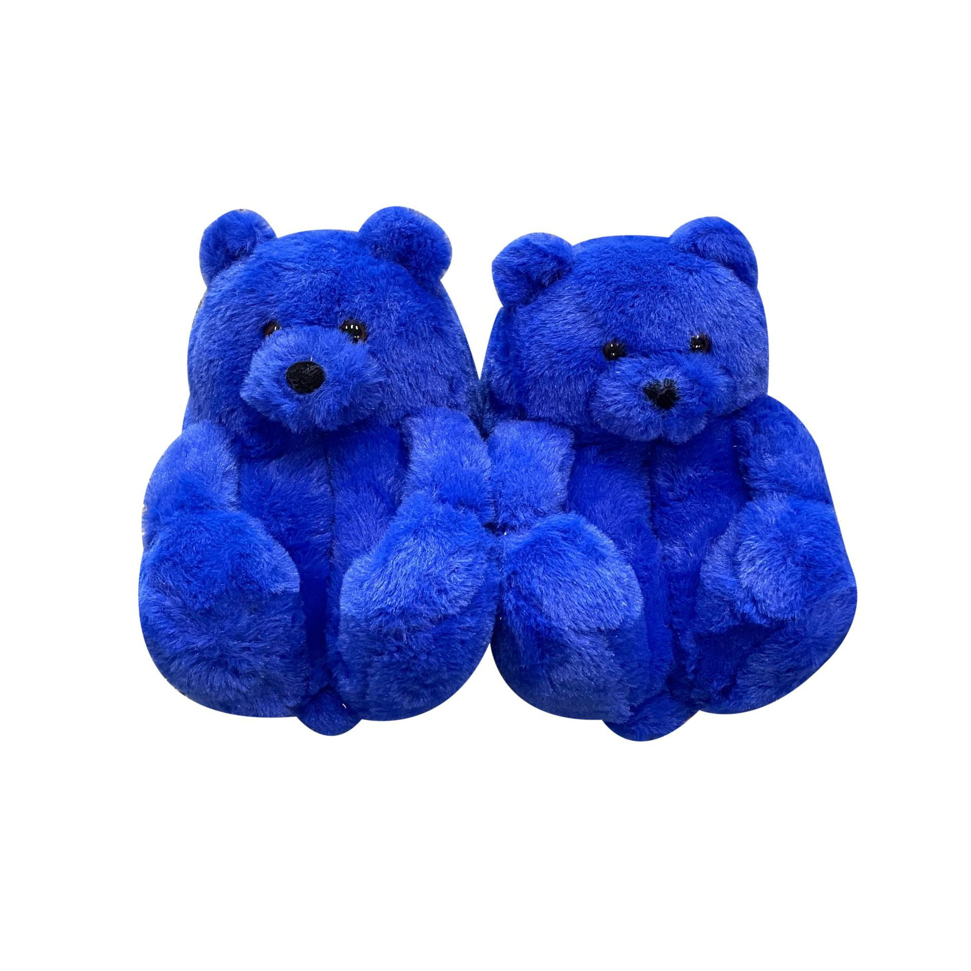 Teddy Bear Slippers, Soft Plush Animal Slippers Winter Warm Shoes -  
