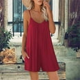 thumbnail image 2 of Women's Summer Wide Leg Shorts Jumpsuits Sleeveless Spaghetti Straps V Neck Casual Loose Fit Lounge Rompers with Pockets Womens Clothes, 2 of 7