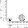 thumbnail image 4 of Gem Stone King 10K Rose Gold Blue Sapphire White Created Sapphire and White Diamond Accent 3-Stone Engagement Ring for Women (1.14 Cttw, Round 6MM, Gemstone September Birthstone, Size 8.5), 4 of 6