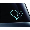 thumbnail image 1 of Heart with Cross Bible Christian Symbol Decal Funny Car Truck Sticker Window (Mint), 1 of 1