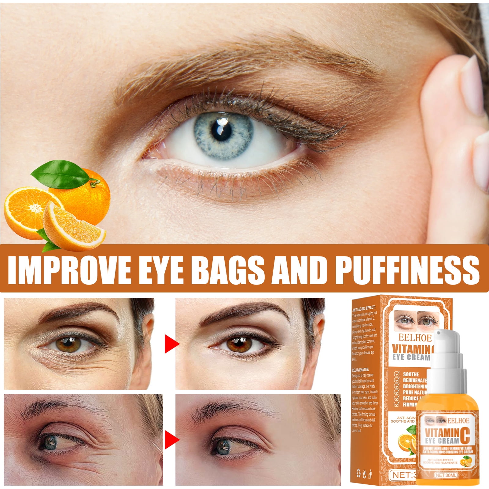 Vitamin C Brightening Eye Cream to Help Reduce Dark Circles