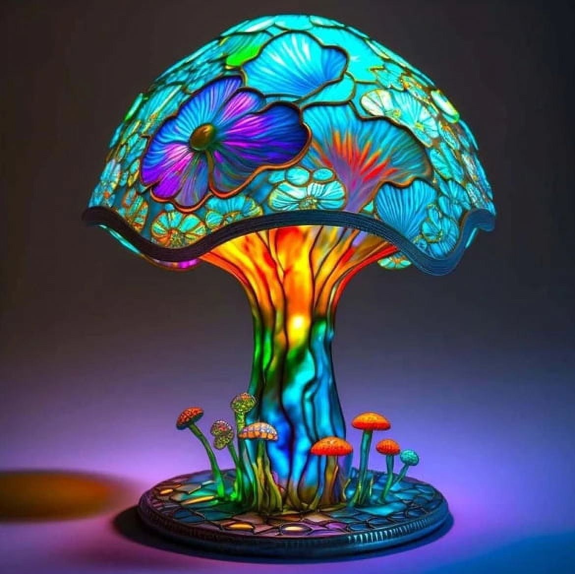 Aorsher Mushroom Lamp, 3D Cute Night Light Touch Control, 7 Color Changing Table Lamp for Bedroom, Cottagecore Aesthetic, Home Desk Decor, Gift for Women