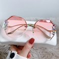 thumbnail image 1 of Gafas de sol con diamantes, gafas de sol de cristal resistentes a los rayos UV, pequeñas gafas con fragancia y incrustaciones de diamantes, 1 of 5