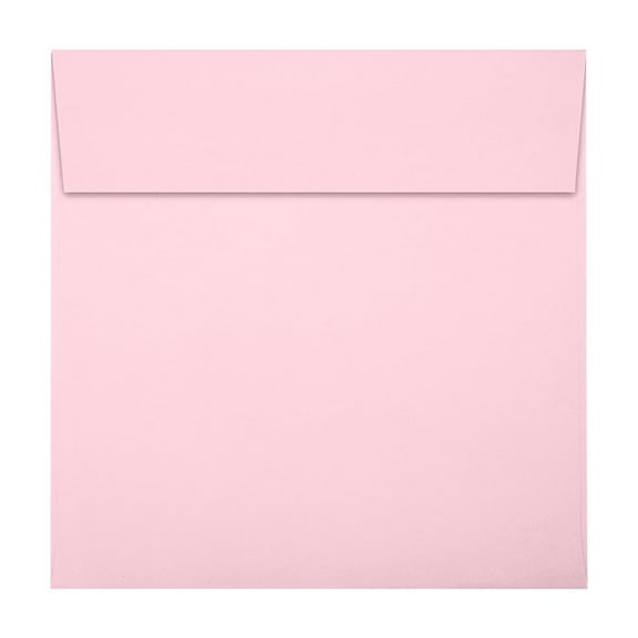 JAM Paper Square Envelopes Peel & Press Candy Pink 6 1/4 x 6 1/4 50 Pack (8530-23-50)