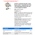 thumbnail image 2 of 30 PICT-1 Carburetor Kit with 12-Volt Electric Choke - Compatible with 1956 - 1966 Volkswagen Karmann Ghia with 12-Volt, Single Port Engines 1957 1958 1959 1960 1961 1962 1963 1964 1965, 2 of 3