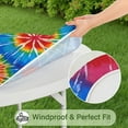 thumbnail image 5 of Colorful Tie Dye Pattern Round Fitted Tablecloth with Elastic Edge,Dining Table Cover Waterproof,Outdoor Round Tablecloth for Camping,Dining,Indoor and Outdoor, 5 of 7