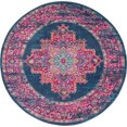 thumbnail image 2 of Nourison Passion Persian Blue 5'3" x ROUND Area Rug, (5 Round), 2 of 8