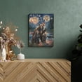 thumbnail image 3 of AVOI Forest Bear Decor Wall Art American Bear Wall Decor Bear Poster Bear Family Pictures for Wall American Flag Canvas Print Painting Artwork for Bathroom Bedroom Living Room Frame: 12x12in, 3 of 6