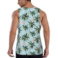 thumbnail image 3 of Fotbe Flamingos And Palms Pattern Men's Quick Dry Workout Tank Top Gym Muscle Tee Fitness Bodybuilding Sleeveless T Shirt Breathable Workout Shirt-3X-Large, 3 of 9