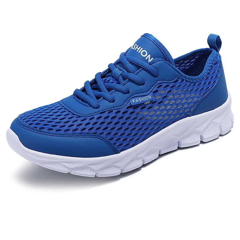 ?Men\'s Gradient Blue Spandex Low Top Quick Dry Comfortable Lace up Shoes Men main image 4