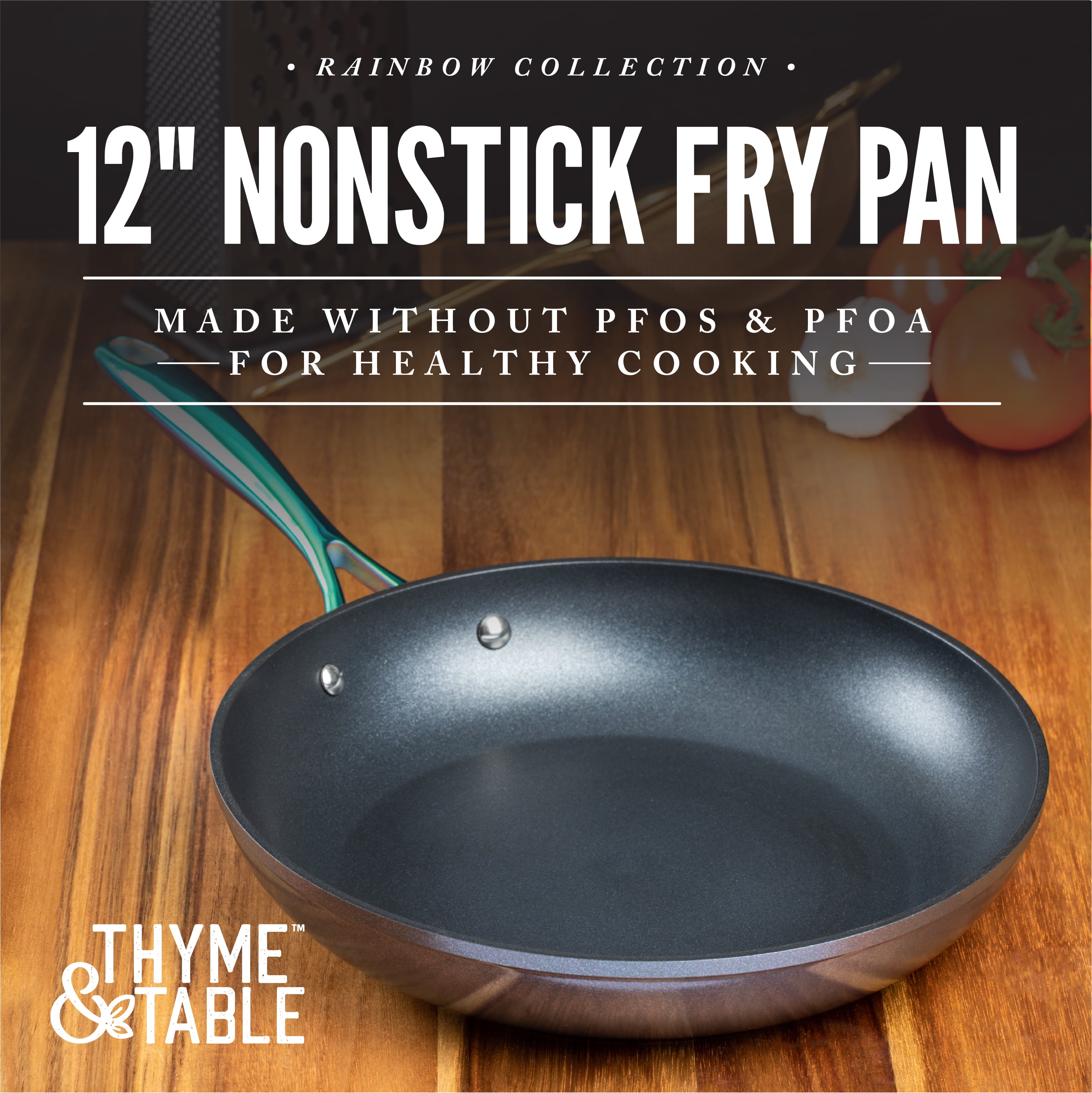 Thyme & Table Non-Stick 12 Gold Fry Pan with Stainless Steel