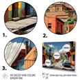 thumbnail image 3 of Designart "Blue Orange Mexico City" Cityscapes Wall Art Living Room, 3 of 5
