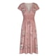 thumbnail image 5 of Puntoco Vestido De Manga Corta Con Cuello En V, Vestido De Manga Corta Con Cuello En V De Talla Grande Para Mujer Rosa S, 5 of 6