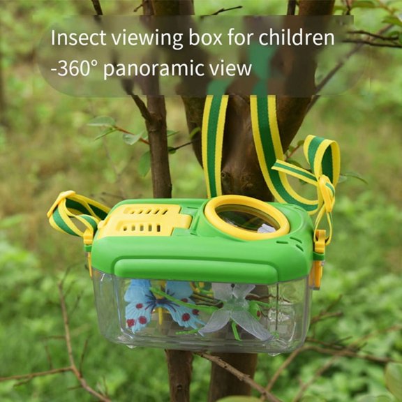 Outdoor Insect Observation Box Toy for Children Magnifying Glass Insect Trap Net Adventure Experiment Set