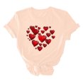 thumbnail image 7 of VKOYWKM Women's Heart Shirts Valentine T-Shirts Cute Love Heart Graphic Tees Short Sleeve Loose Fit Spring T-Shirt Holiday Tops Romantic Crew Neck Valentine's Day Tshirts, 7 of 7