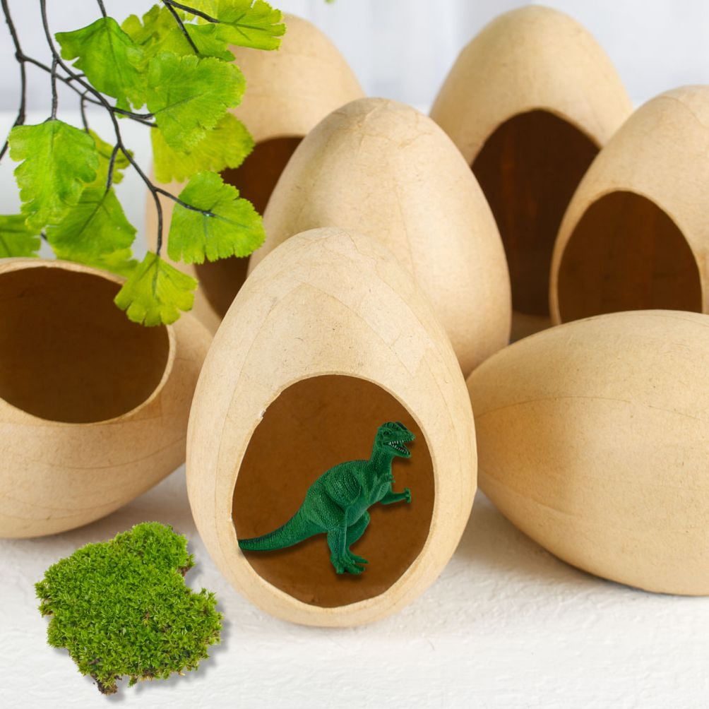 12pc Kraft Paper Mache Eggs with Opening - for Easter - Factory Direct Craft