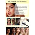 thumbnail image 3 of 2-in-1 Fork Tip Eyebrow Pen with Brow Gel, Brown, Waterproof Long-Lasting, Natural Defined Brows for Auburn & Medium Brown Hair, 3 of 4