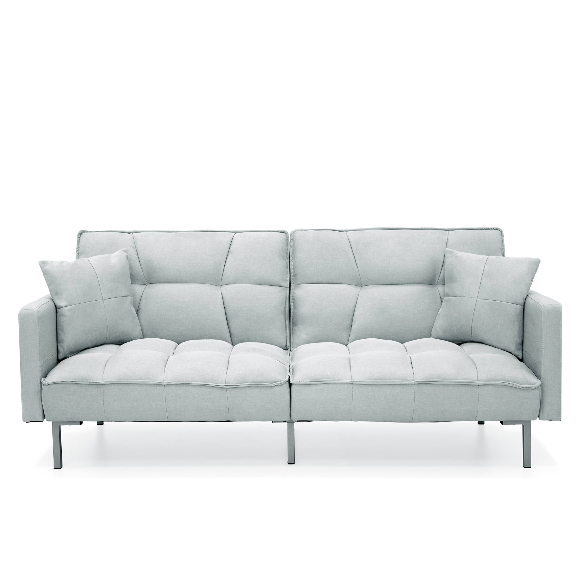 Best Choice Products Convertible Living Room Linen Fabric Tufted Split