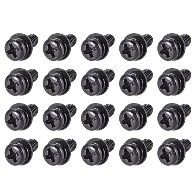 Tornillos de cabeza plana M5x0.39'' de Uxcell, combinados con acero al carbono, 20 piezas