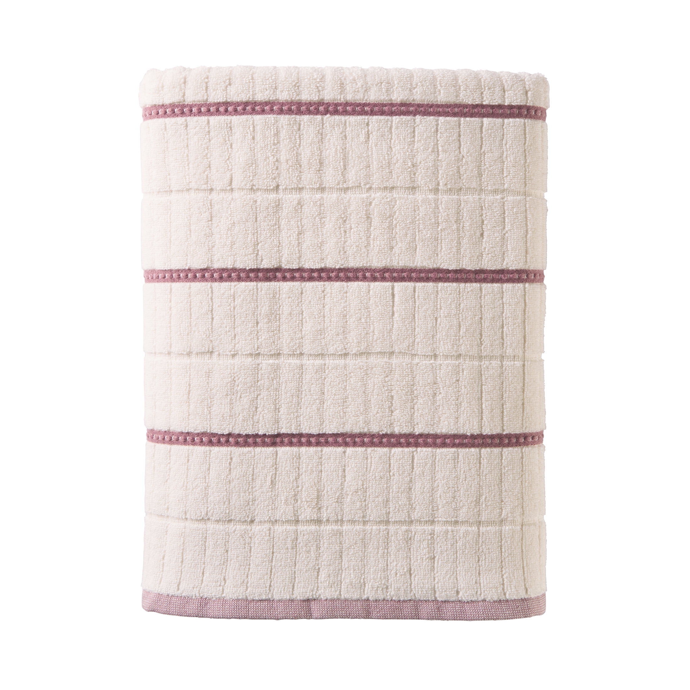 Better Homes & Gardens Soft Cotton Textured 4 Piece Bath Towel Set,Violet Gem