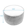 thumbnail image 2 of Upholstered Coffee Table with Wooden Lid, 2 in 1 Function End Table Footstool for Living Room Office, Function Circle Storage Ottoman, 25.5"x25.5"x14.5", Dark Grey, 2 of 6