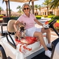 thumbnail image 3 of Golf Cart Seat Covers for 2 Seater,Watercolor Crabs Microfiber Cart Seat Towel Blanket,Ocean Modern Minimalist Animals Printed Absorbent NonSlip Bench Seats Protector for Golf Course 51"x31", 3 of 9