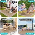 thumbnail image 2 of Enyhom Outdoor Rug Waterproof 9'x12', Reversible Plastic Straw Rug RV Camping Rug,Outside Carpet for Porch,Deck,Camper,Balcony,Backyard,Picnic，Beige, 2 of 7
