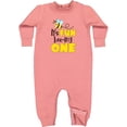 thumbnail image 2 of Inktastic It's Fun Bee-ing One Cute Bee First Birthday Baby Fleece Romper, 2 of 4