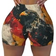 thumbnail image 2 of Lsque Ink Style Bald Eagle Pattern High Waisted Biker Shorts for Women-Tummy Control Fitness Athletic Workout Running Yoga Gym Shorts,Moisture-Wicking-X-Large, 2 of 9