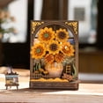 thumbnail image 2 of Rolife Golden Sunflower Wall Art 3D Wooden Puzzle for Adult Gift, 2 of 7