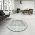 thumbnail image 4 of Ahgly Company Machine Washable Indoor Rectangle Contemporary Dark Goldray Area Rugs, 7' x 10', 4 of 7