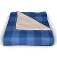thumbnail image 3 of Creative Products Happy Hanukkah Buffalo Check 50x60 Sherpa Fleece Blanket, 3 of 3