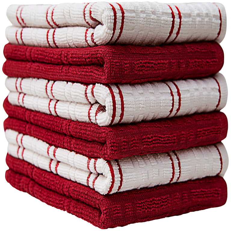 Premium Kitchen Towels (16x 26, 6 Pack) Large Cotton Kitchen Hand