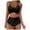 Black, variant on gakvbuo Summer High Waisted Bikini Sets for Women 2 Piece Swimsuit Wrap Push Up Wrap Bikini Set Swimwear Twist Front&Nbsp;Tummy Control Bathing Suits with Bottom