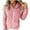 Pink, variant on Lenpel Fleece Jackets for Women Fashion Solid Color Zip up Hooded Fuzzy Warm Coat Plush Fall Winter Outwear