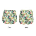 thumbnail image 5 of Picia Tropical Flowers Pattern Women's 2 in 1 Athletic Running Shorts High Waisted Workout Casual Gym Sweat Shorts with Comfy Liner Zipper Pockets-Medium, 5 of 9