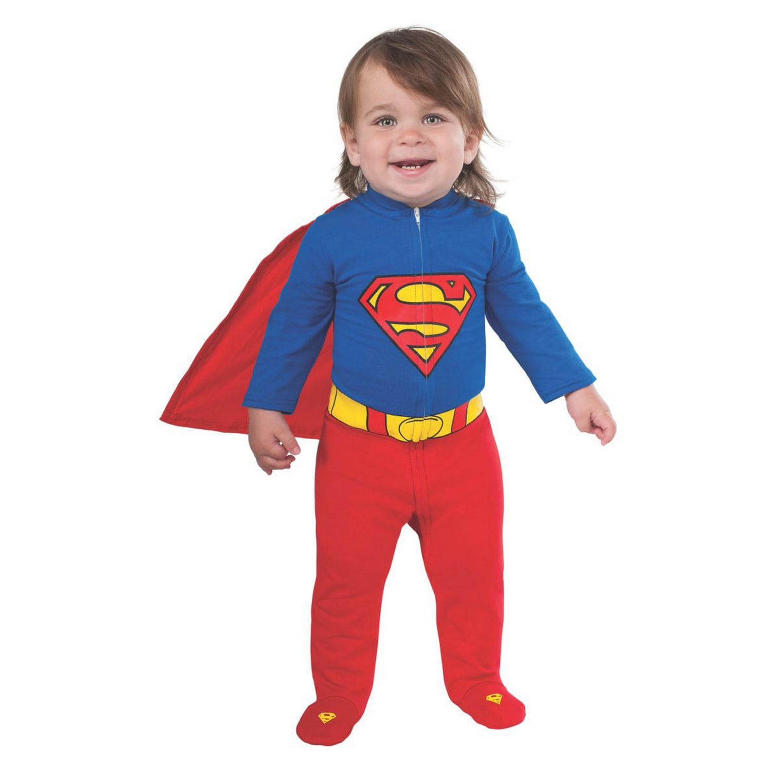 Superman Romper Costume With Removable Cape 