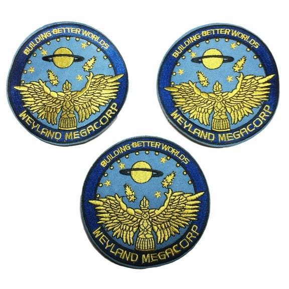 Alien Weyland MegaCorp Embroidered Patch Set of 3 Patches