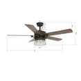 thumbnail image 3 of Smaair 52" 5 Blades Smart Wifi Ceiling Fan Works with Voice Device for Indoor Home, 3 of 8