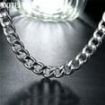 thumbnail image 2 of QQTDFG 925 Sterling Silver 10mm 20/22/24 inch Sideways Chain Necklace Men Jewelry-50cm, 2 of 6